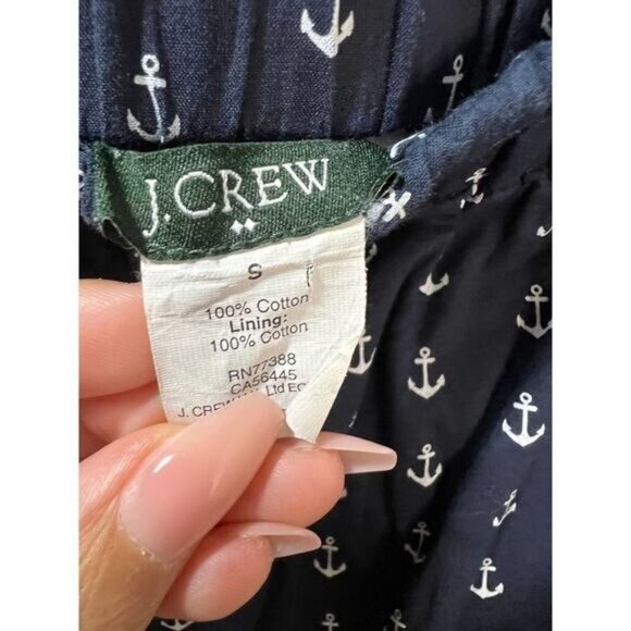 J.Crew Anchor Navy‎ Blue & White Summer Skirt Small - Picture 4 of 6